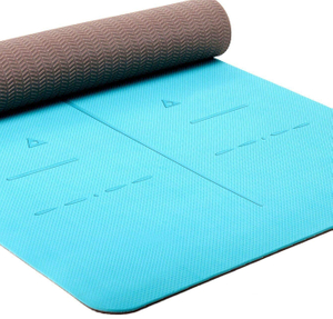 Miljövänlig halkfri yogamatta, kroppsinriktningssystem, SGS-certifierat TPE-material - strukturerad halkfri yta och optimal dämpning, 72"x 26" tjocklek 1/4"